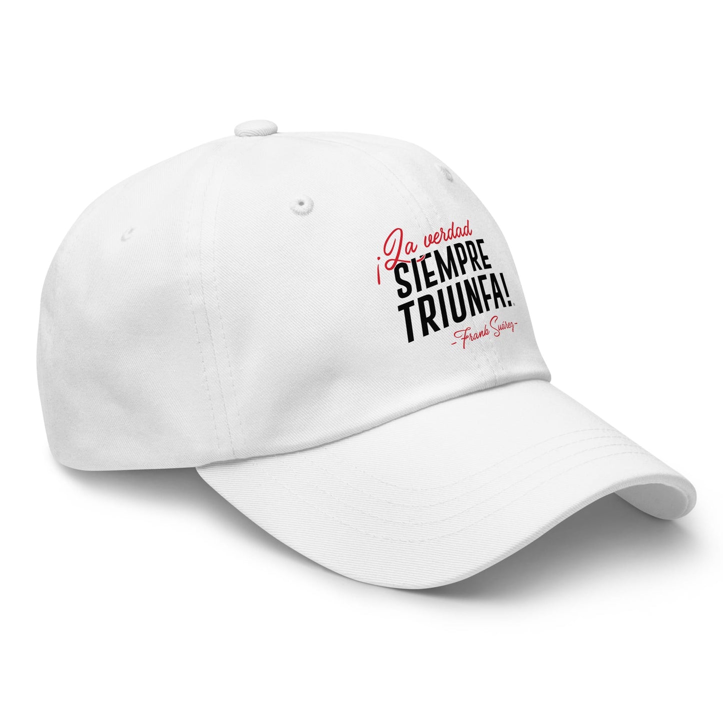 MetabolismoTV EMBROIDERY Gorra “La verdad siempre triunfa” – Frank Suárez | Blanca