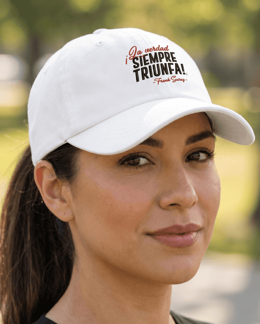 MetabolismoTV EMBROIDERY Gorra “La verdad siempre triunfa” – Frank Suárez | Blanca