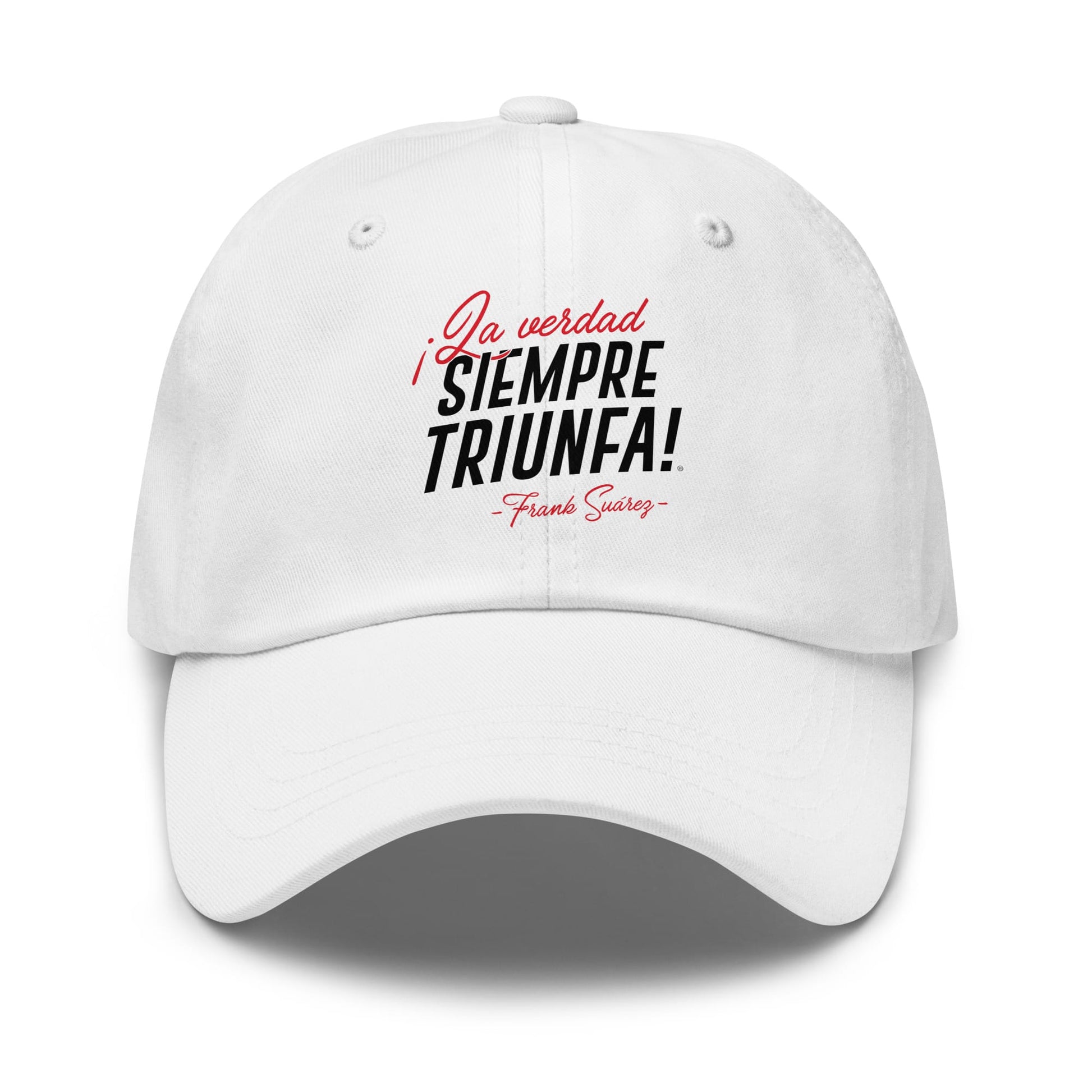 MetabolismoTV EMBROIDERY Gorra “La verdad siempre triunfa” – Frank Suárez | Blanca
