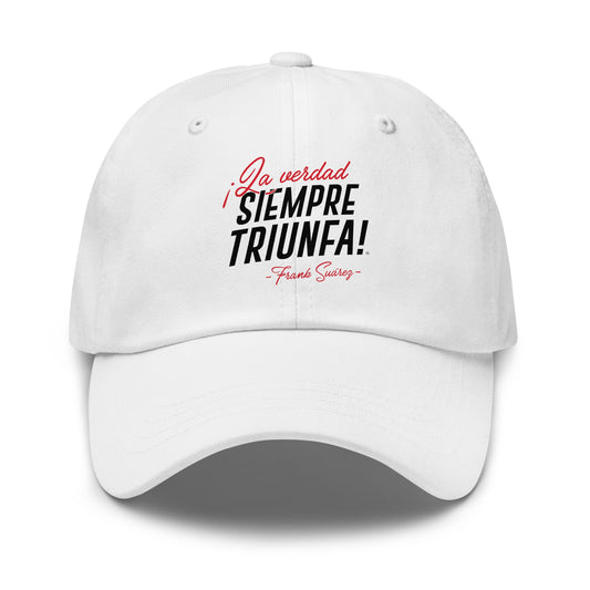 MetabolismoTV EMBROIDERY Gorra “La verdad siempre triunfa” – Frank Suárez | Blanca