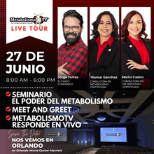 Cargar imagen en el visor de la galería, Event Event SEMINARIO - El Poder del Metabolismo &amp; MetabolismoTV Live - VIP Experience Marriott Orlando World Center
