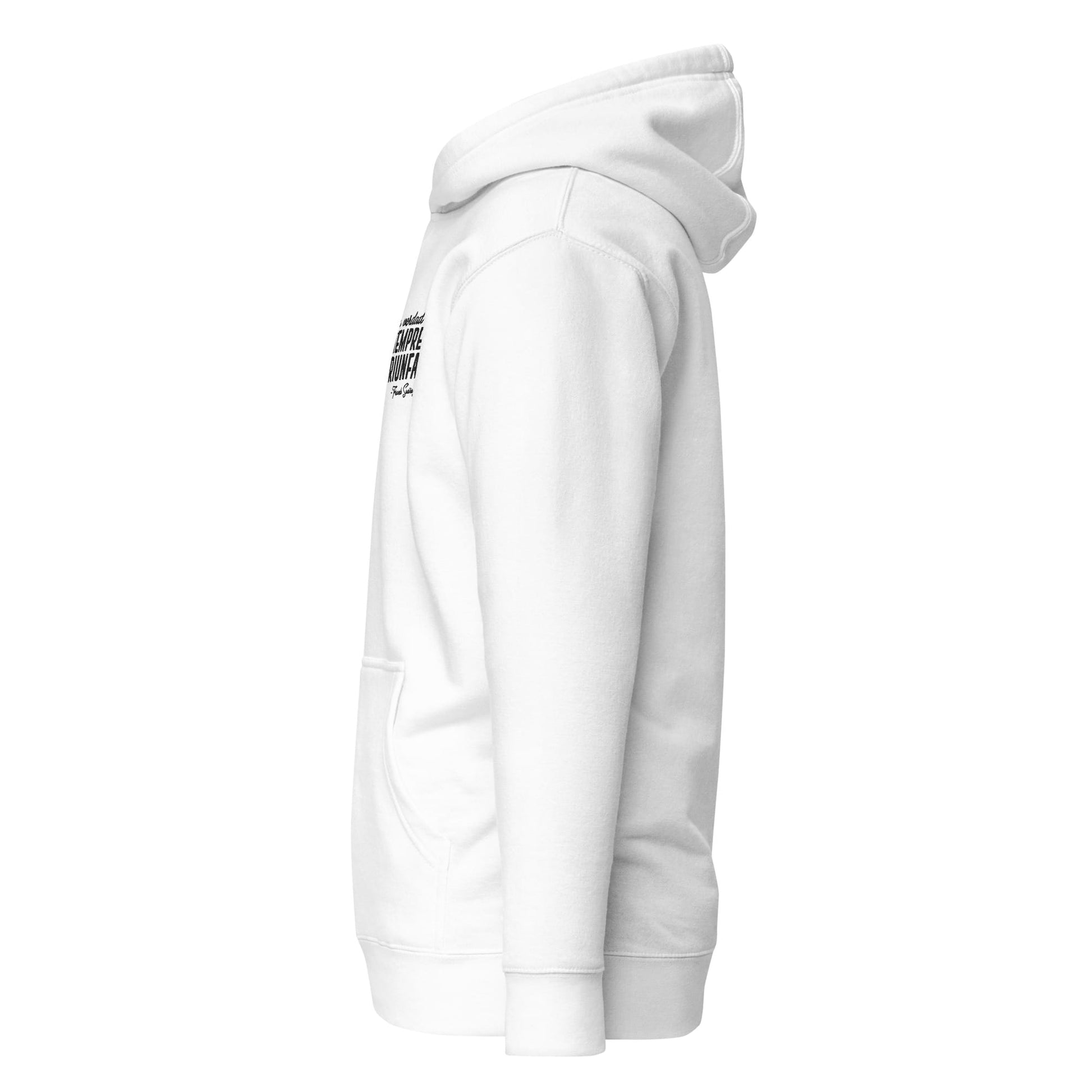 MetabolismoTV T-SHIRT Sudadera “La verdad siempre triunfa” – Frank Suárez | de damas con capucha blanca y bordado en color negro