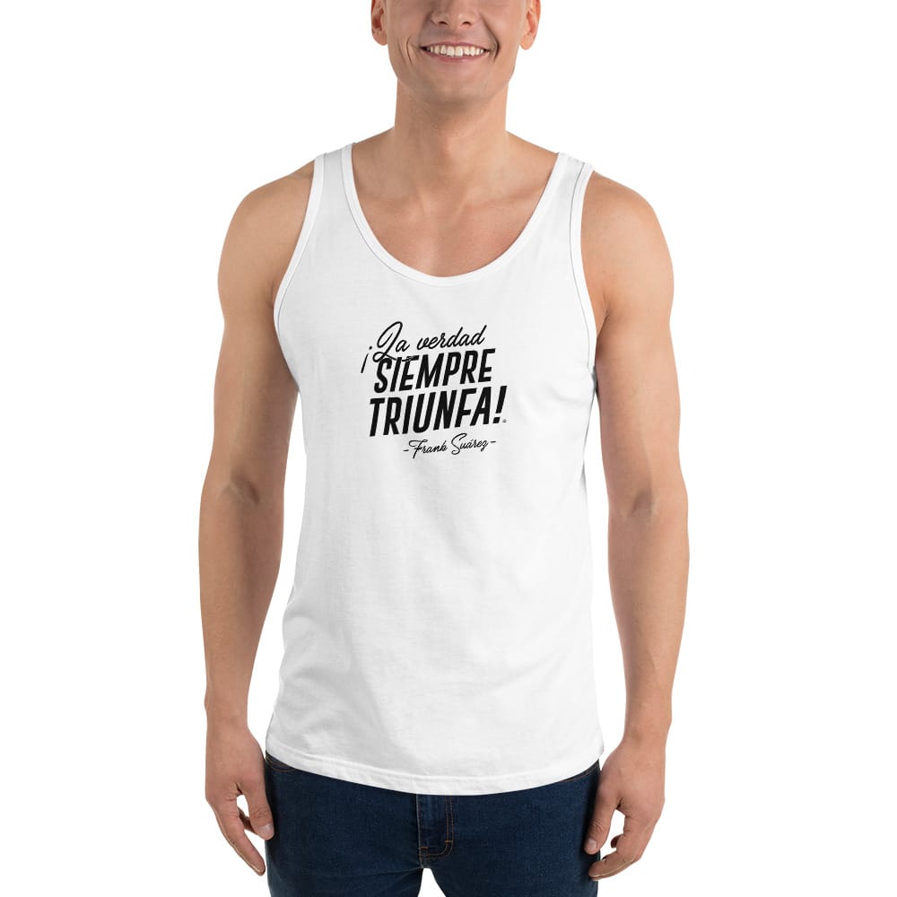 MetabolismoTV T-SHIRT Tank Top “La verdad siempre triunfa” – Frank Suárez | Unisex Tank Top - Camiseta de tirantes blanca