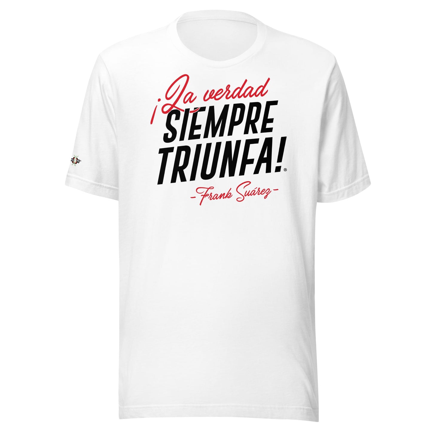 MetabolismoTV XS Camiseta “La verdad siempre triunfa” – Frank Suárez | Camiseta de Manga Corta Blanca Unisex